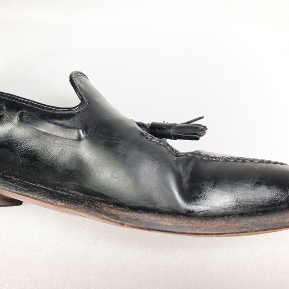 Johnston & Murphy Crown Aristocraft Black Tassel Loafers Mens 12 USA Made VGUC - Picture 8 of 15